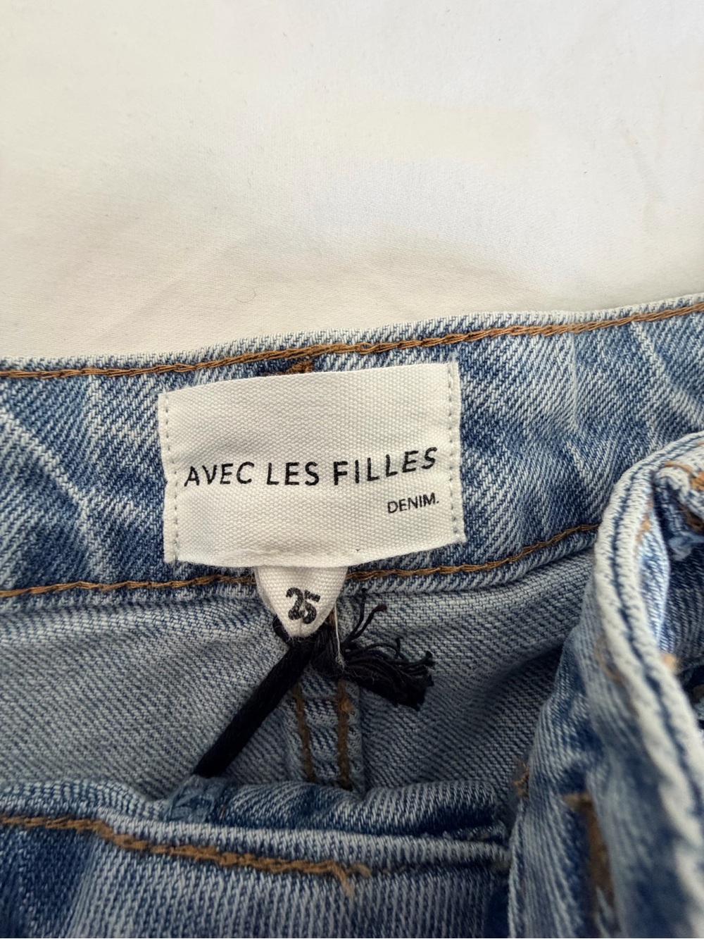 Avec Les Filles Light Wash Blue Denim Jeans
